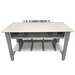 Non-ESD Standard Adjustable Height Packing Bench with Gray Frame and White Laminate Top, 36"D x 72"L